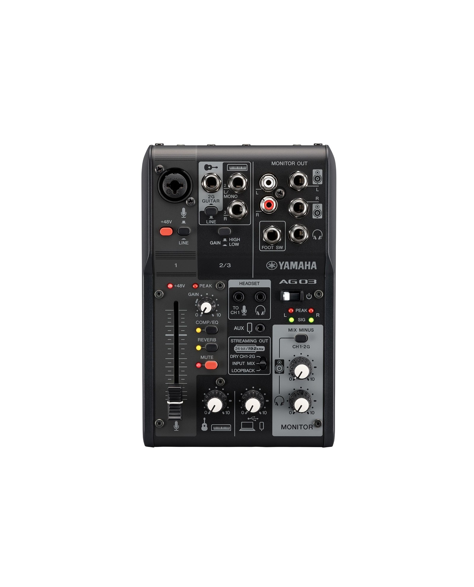 DTM・DAW AG03MK2 AG03MK2 3-Channel Loopback Audio USB Mixer - Yamaha USA
